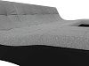 П-образный модульный диван Монреаль (серый\черный)