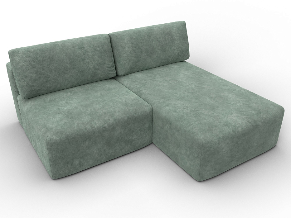 Диван угловой модульный Лига-060 НПБ угол универсальный (brut 08 зеленый)