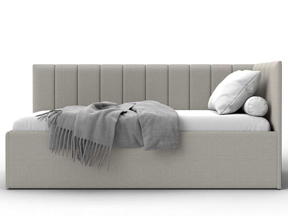 Кровать односпальная Лига-128 (90) (амур 02 бежевый)