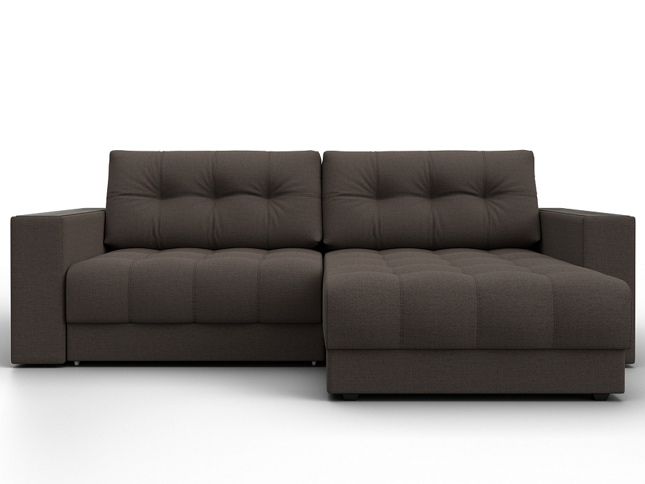 Диван угловой с декором Лига-049 НПБ (амур 05 коричневый)