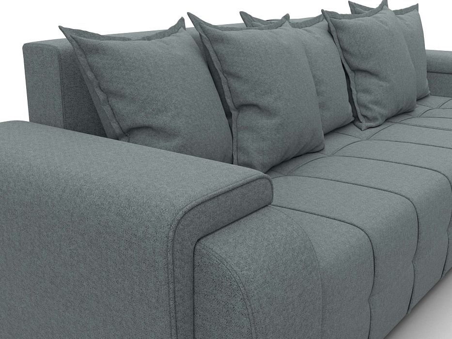 Диван угловой Лига-121 правый угол (амур 07 серый)