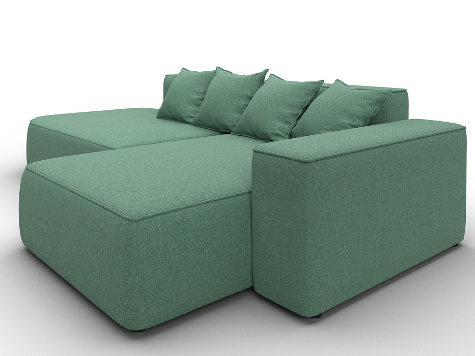 Диван угловой Лига-065 угол правый (амур 11 зеленый)