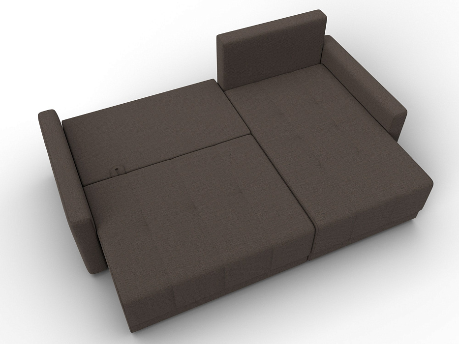 Диван угловой Лига-125 угол универсальный (амур 05 коричневый)