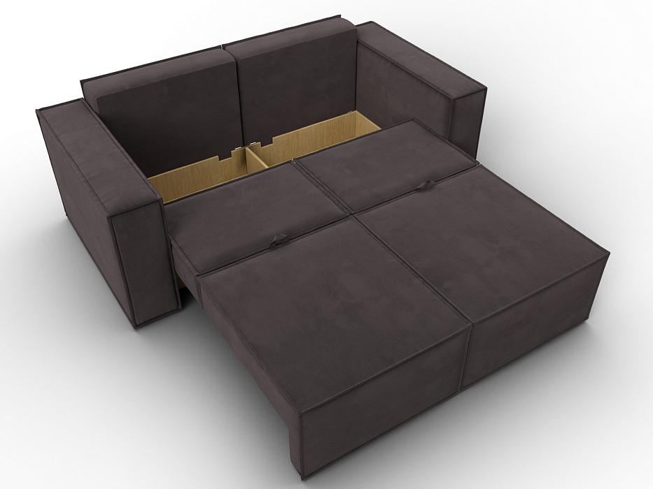 Диван прямой Куба мини (коричневый)