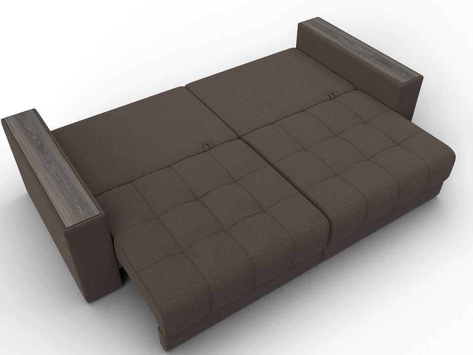 Диван прямой с декором Лига-049 НПБ (амур 05 коричневый)