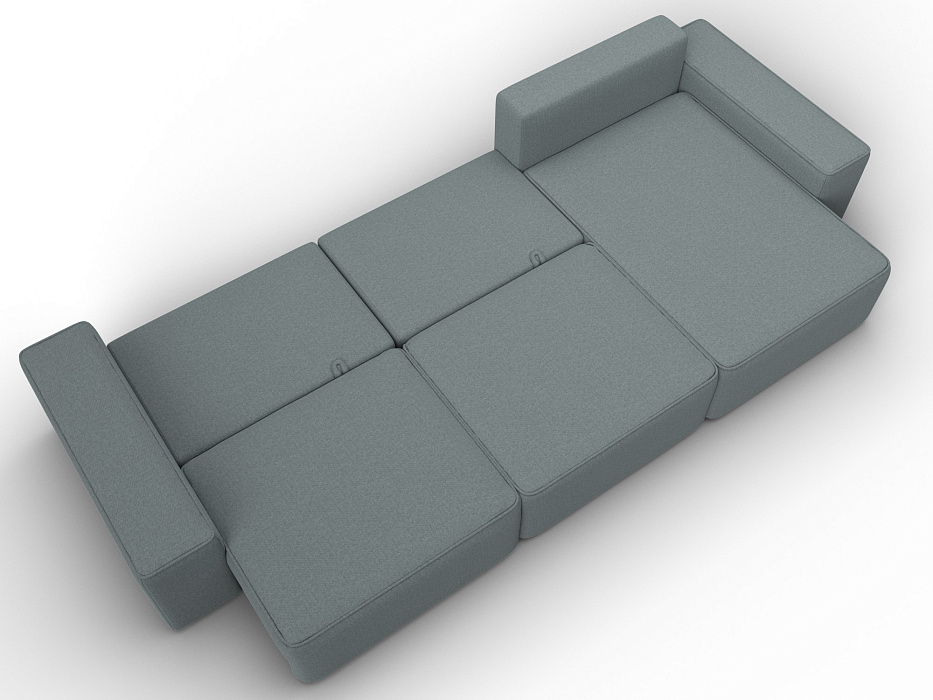 Диван угловой Лига-074 угол универсальный (амур 07 серый)