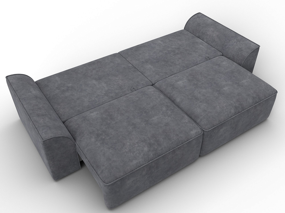 Диван прямой Лига-048 НПБ (brut 16 темно-серый)