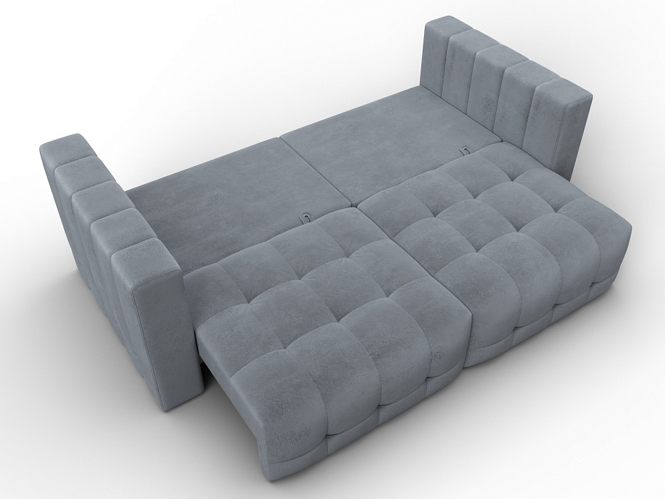 Диван прямой Лига-052 НПБ (tower 10 серый)