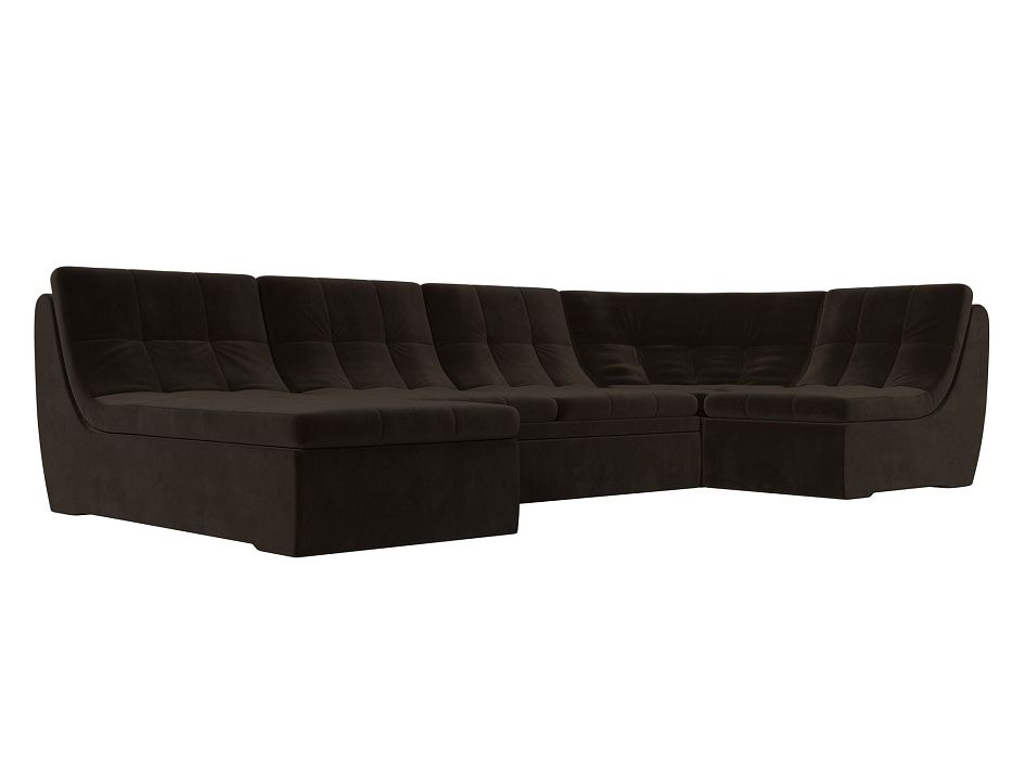 П-образный модульный диван Холидей (коричневый)