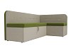 Кухонный угловой диван Форест правый угол (зеленый\бежевый)