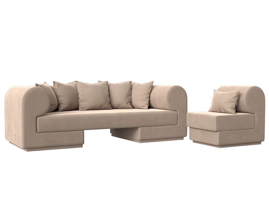 Набор Кипр-2 (диван, кресло) (бежевый)