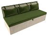 Кухонный прямой диван Метро (зеленый\бежевый)