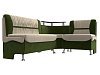 Кухонный угловой диван Сидней правый угол (бежевый\зеленый)