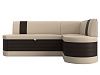 Кухонный угловой диван Токио правый угол (бежевый\коричневый)