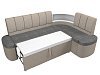 Кухонный угловой диван Тефида правый угол (серый\бежевый)