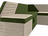 Кухонный угловой диван Дуглас правый угол (зеленый\бежевый)