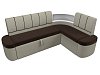 Кухонный угловой диван Тефида правый угол (коричневый\корфу 02)