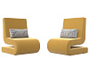 Кресло Волна (2 шт) (желтый)
