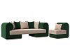 Набор Кипр-2 (диван, кресло) (бежевый\зеленый)