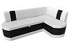 Кухонный угловой диван Токио правый угол (белый\черный)