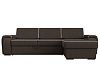 Угловой диван Лига-025 правый угол (коричневый\серый)
