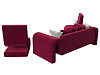 Набор Волна-1 (диван, 2 кресла) (бордовый)