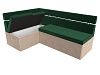 Кухонный угловой диван Классик левый угол (зеленый\бежевый)