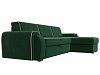 Угловой диван Лига-025 правый угол (зеленый\бежевый)