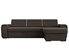 Угловой диван Лига-025 правый угол (коричневый\бежевый цвет)