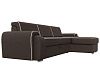 Угловой диван Лига-025 правый угол (коричневый\бежевый цвет)