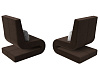 Кресло Волна (2 шт) (коричневый)