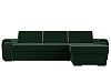 Угловой диван Лига-025 правый угол (зеленый\бежевый)