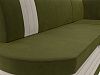 Кухонный угловой диван Токио правый угол (зеленый\бежевый цвет)
