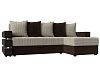 Угловой диван Венеция правый угол (корфу 02\коричневый цвет)