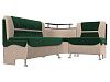Кухонный угловой диван Сидней правый угол (зеленый\бежевый)