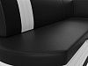 Кухонный угловой диван Токио правый угол (черный\белый)