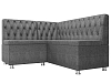 Кухонный угловой диван Мирта левый угол (серый)