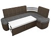 Кухонный угловой диван Тефида правый угол (серый\коричневый)